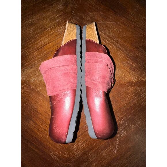 Birkenstock Tatami Tatum Burgundy Clogs Heart Buckle Slip On Womens 7 NWOB - Picture 4 of 11